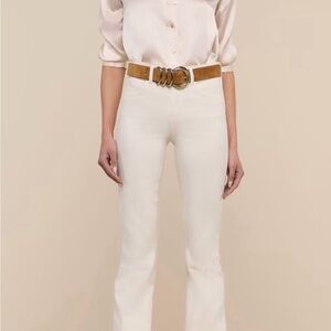 L'AGENCE Ruth Cream High-Rise straight Jeans size 28